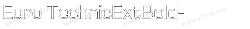 Euro TechnicExtBold字体转换